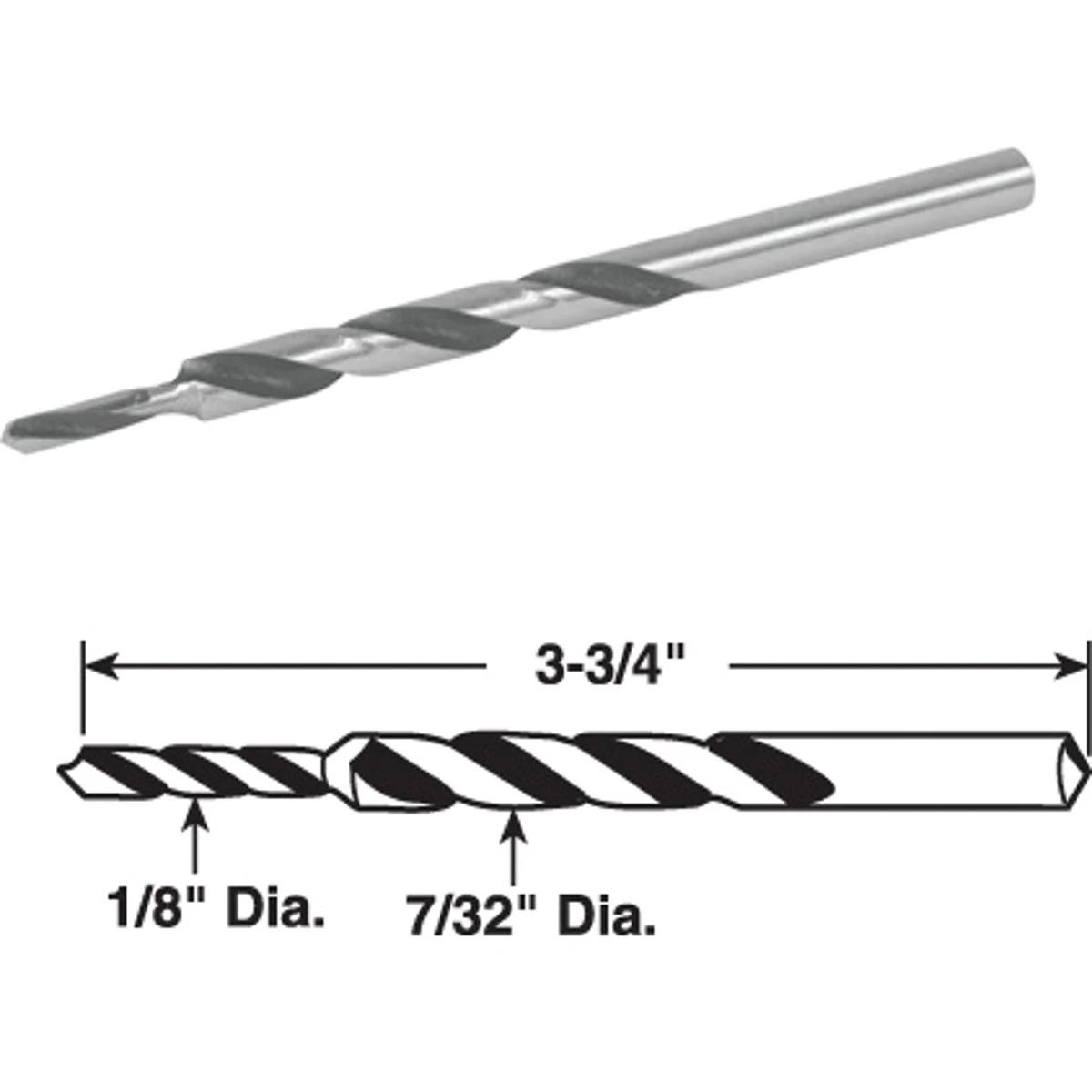 Step Drill Bit for Window Screen Plunger Latch