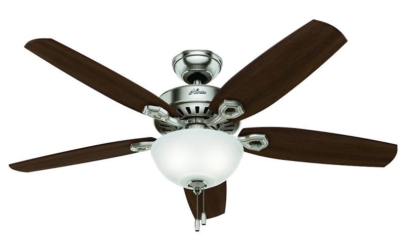 Deluxe 52 In. Brushed Nickel Ceiling Fan With Light Kit
