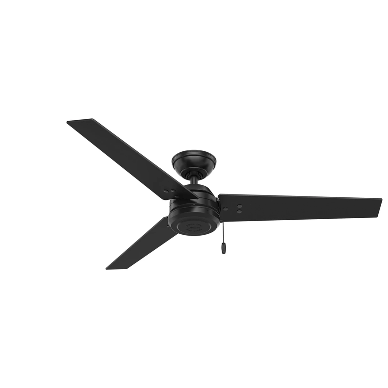 Cassius 52 In. Matte Black Damp Rated Ceiling Fan With Reversible Blades