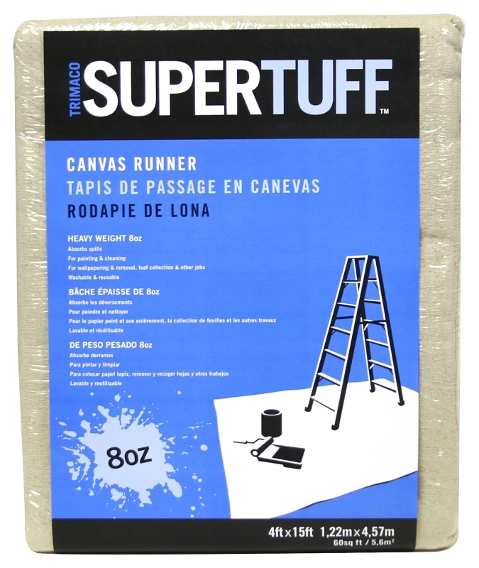 SuperTuff Canvas Drop Cloth Runner, 4 x 15 Ft.