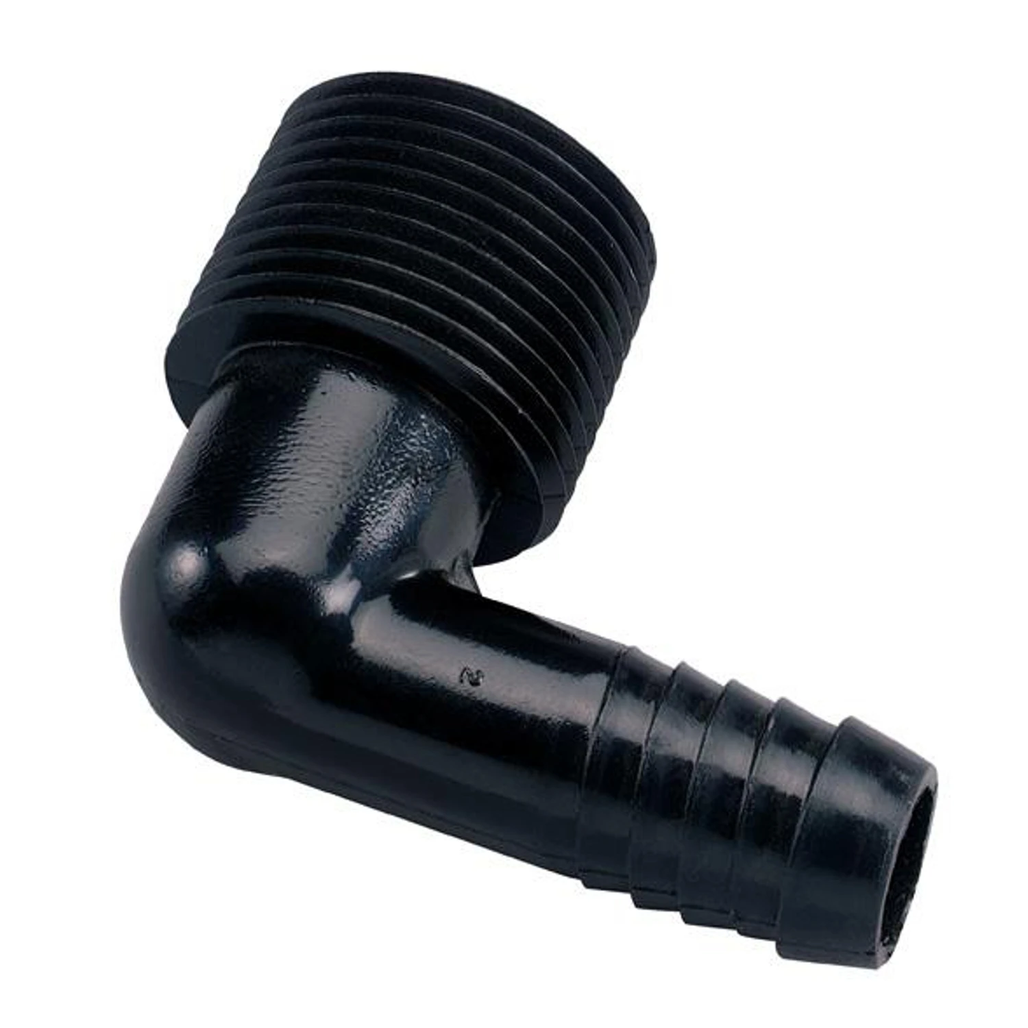 3/4 In. Mnpt X 1/2 In. Barbed High Impact Plastic Elbow Fitting
