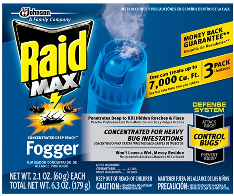 Max Deep Reach Insect Fogger, Concentrated, 2.1 oz., 3-Pk.