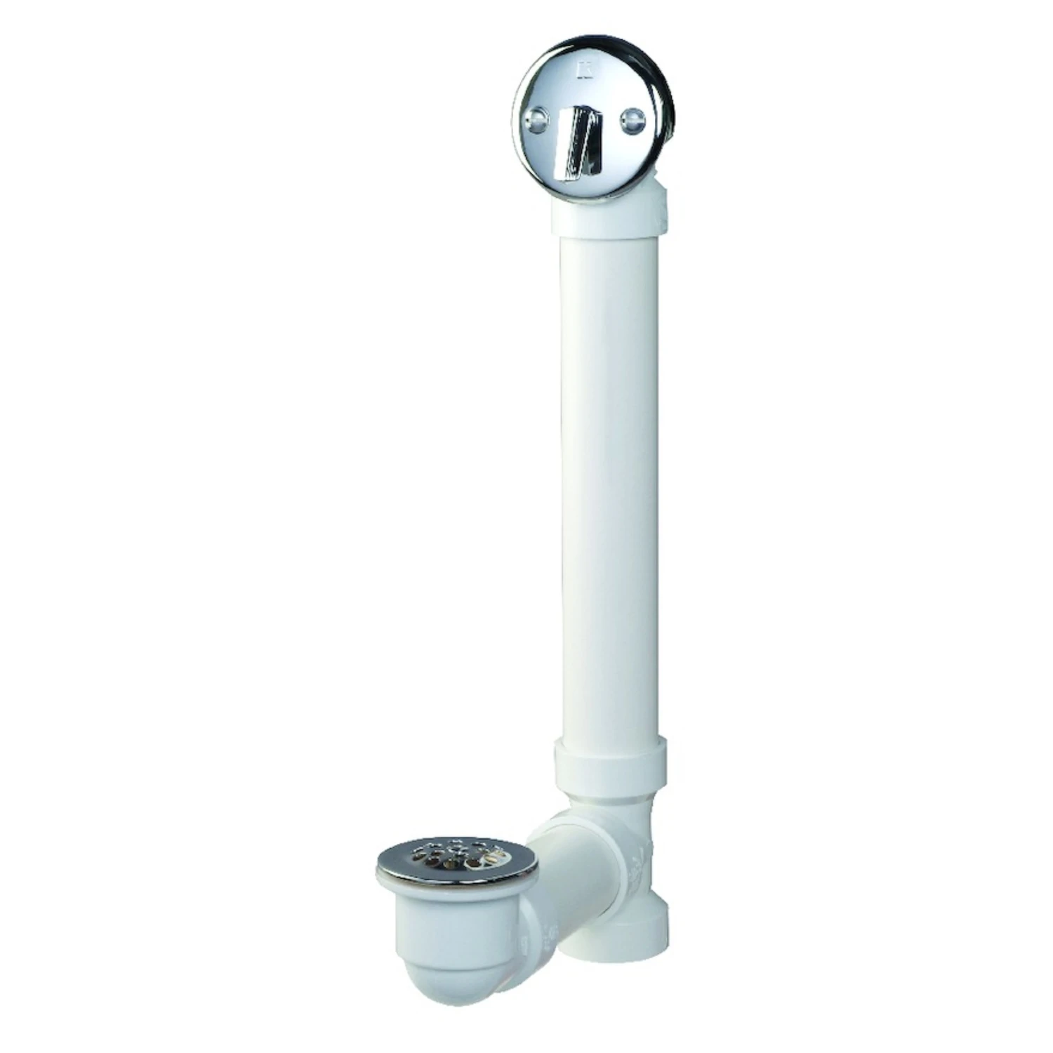1-1/2 In. Diameter Chrome Plastic Triplever Bath Drain Assembly