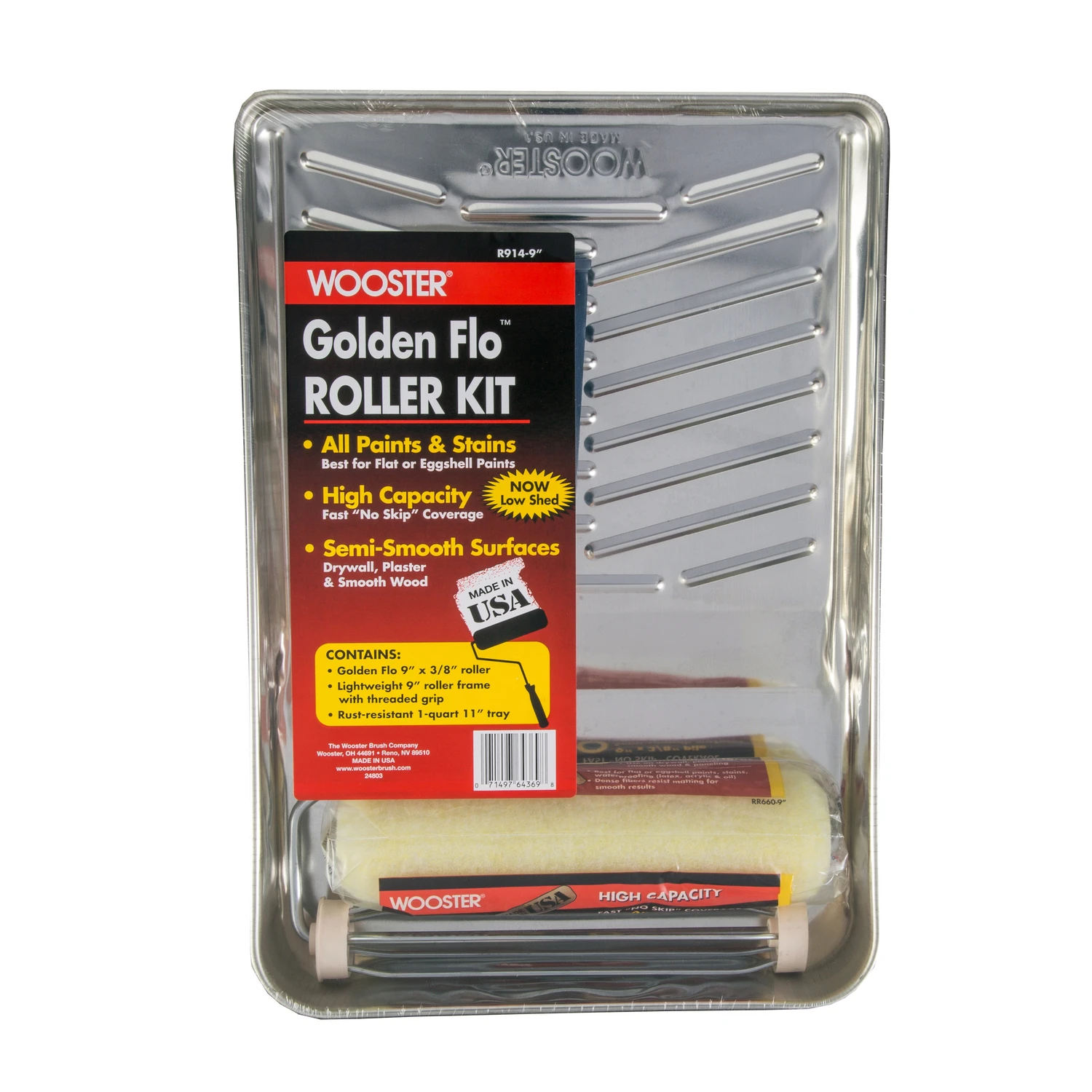 Golden Flo Roller Kit with 3/8-Inch Nap and 9-Inch Roller Cover