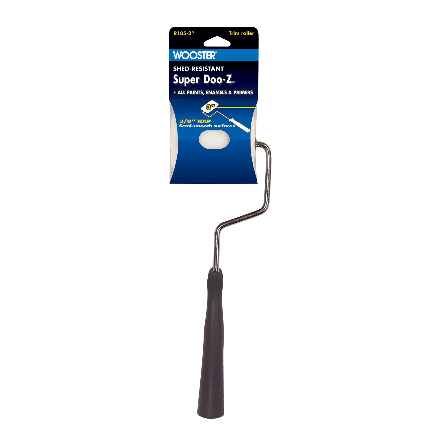 Mini Paint Roller + Cover, 3/8 In. Nap, 3 In.