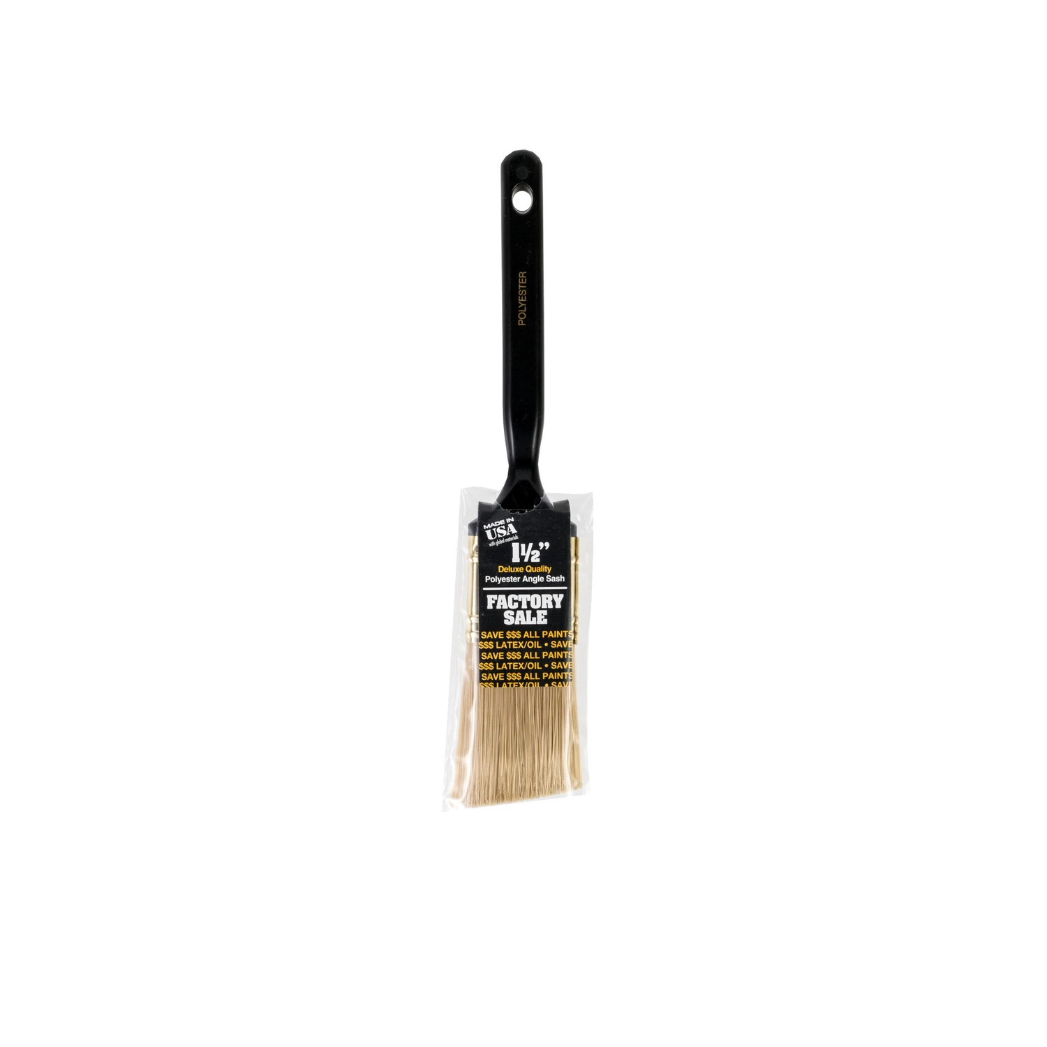 Factory Sale Angle Sash Paint Brush, 1.5-Inch, Polyester Bristles