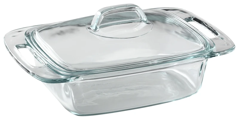 Easy Grab 2 Quart Oblong Casserole Dish With Glass Cover