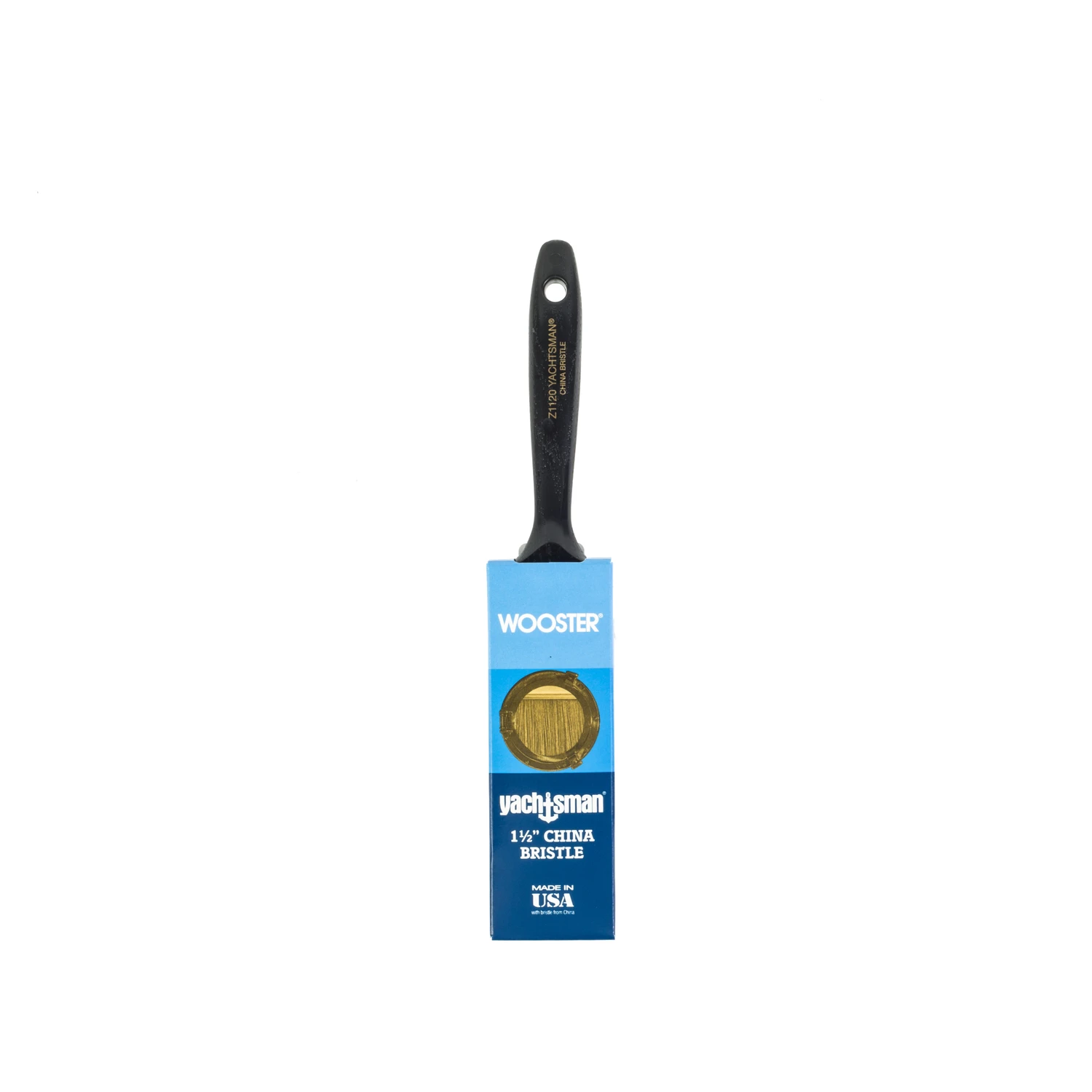 Yachtsman White China Bristle Paint Brush, 1.5-Inch Width, Durable Handle