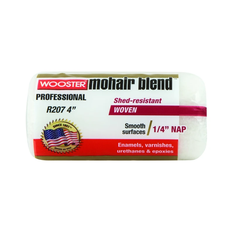 Paint Roller Cover, Mohair Blend, 1/4-In. Nap x 4-In.
