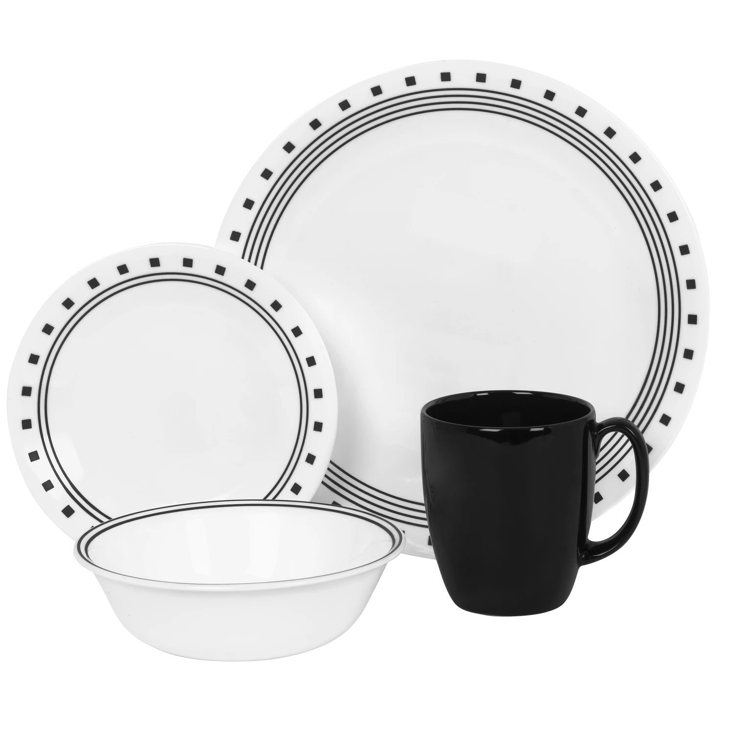 City Block 16-piece Dinnerware Set - Break & Chip Resistant