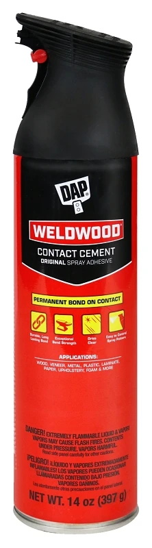 Weldwood High Strength Synthetic Polymer Contact Cement Spray Adhesive 14 Oz
