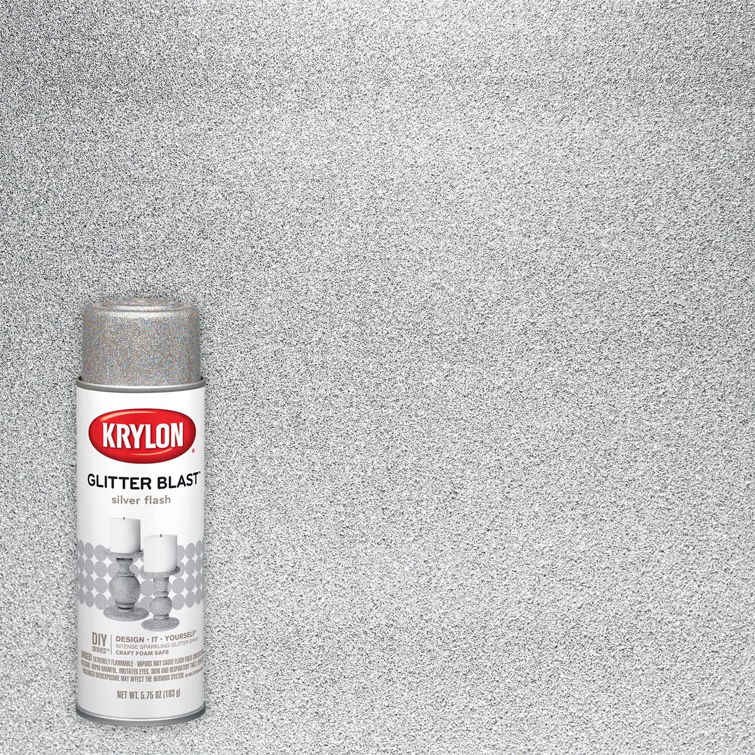 Glitter Blast Silver Flash Spray Paint 5.75 Oz - Indoor/outdoor Use