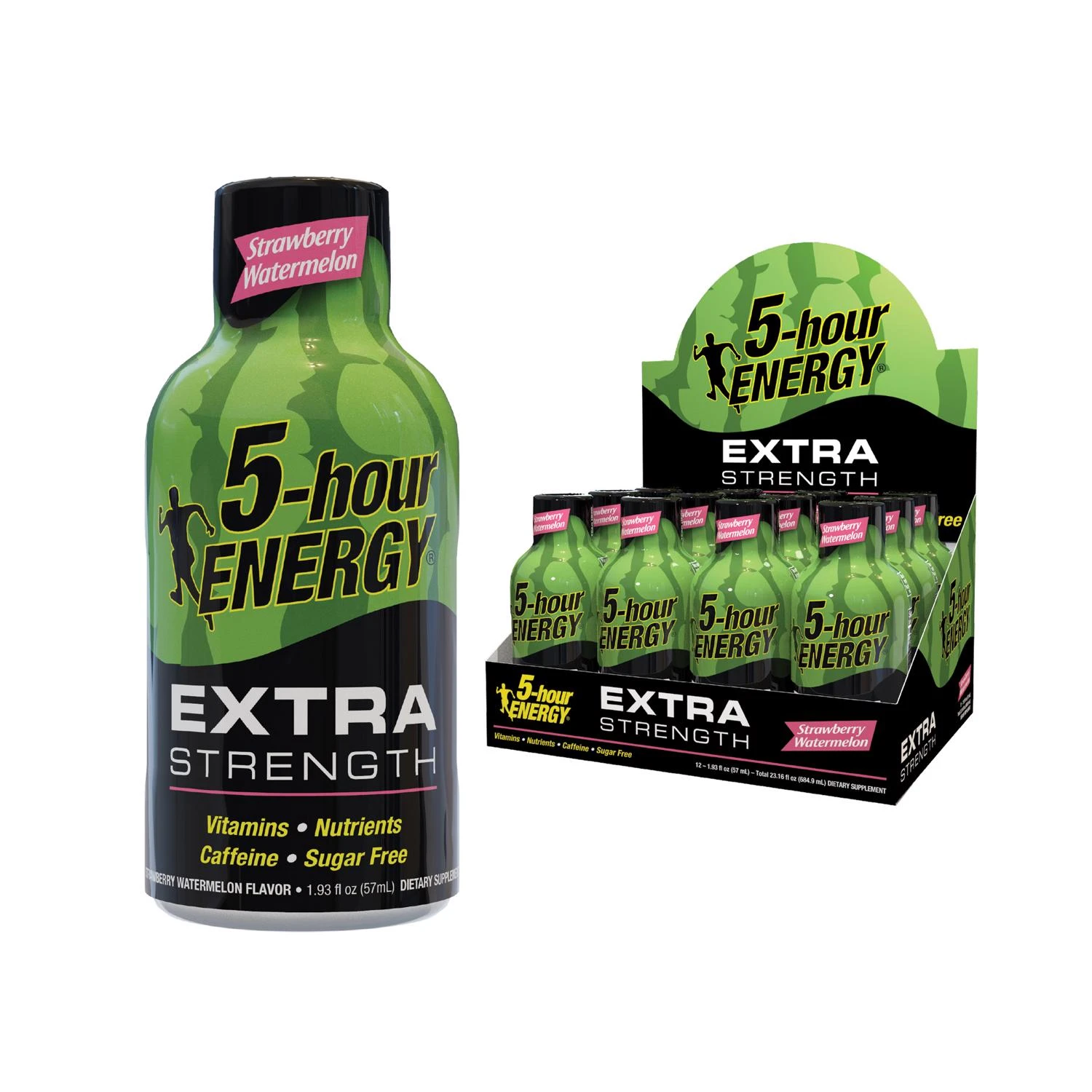 5-hour Energy Extra Strength Sugar Free Strawberry Watermelon Energy Shot 1.93 oz
