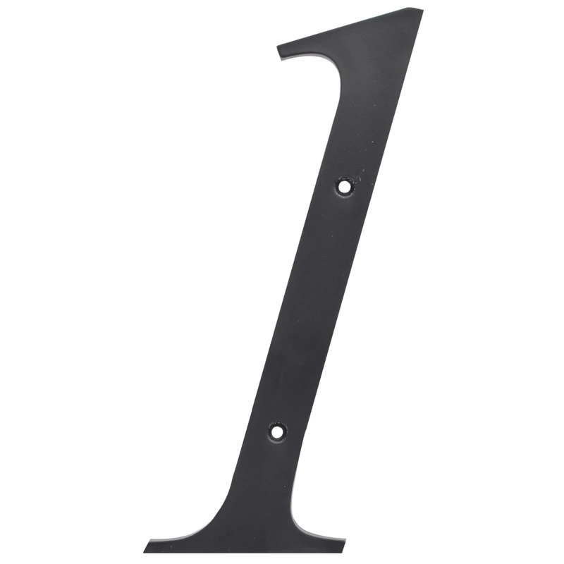 House Address Number 1, Nail-On, Reflective Plastic, 6-In.