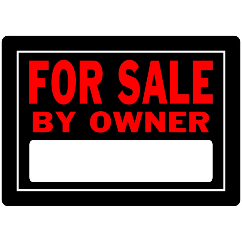 10 X 14 In. Aluminum For Sale By Owner Sign - Red & Black