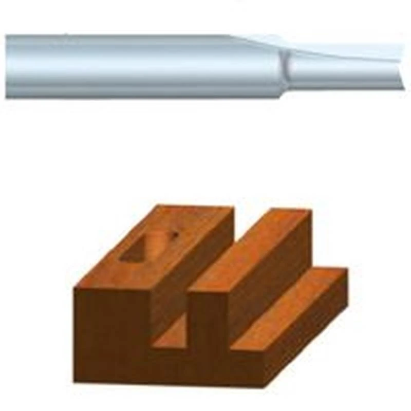 Carbide Tipped 3/16 In. Straight Router Bit, 2 In. Length, 1/4 In. Shank