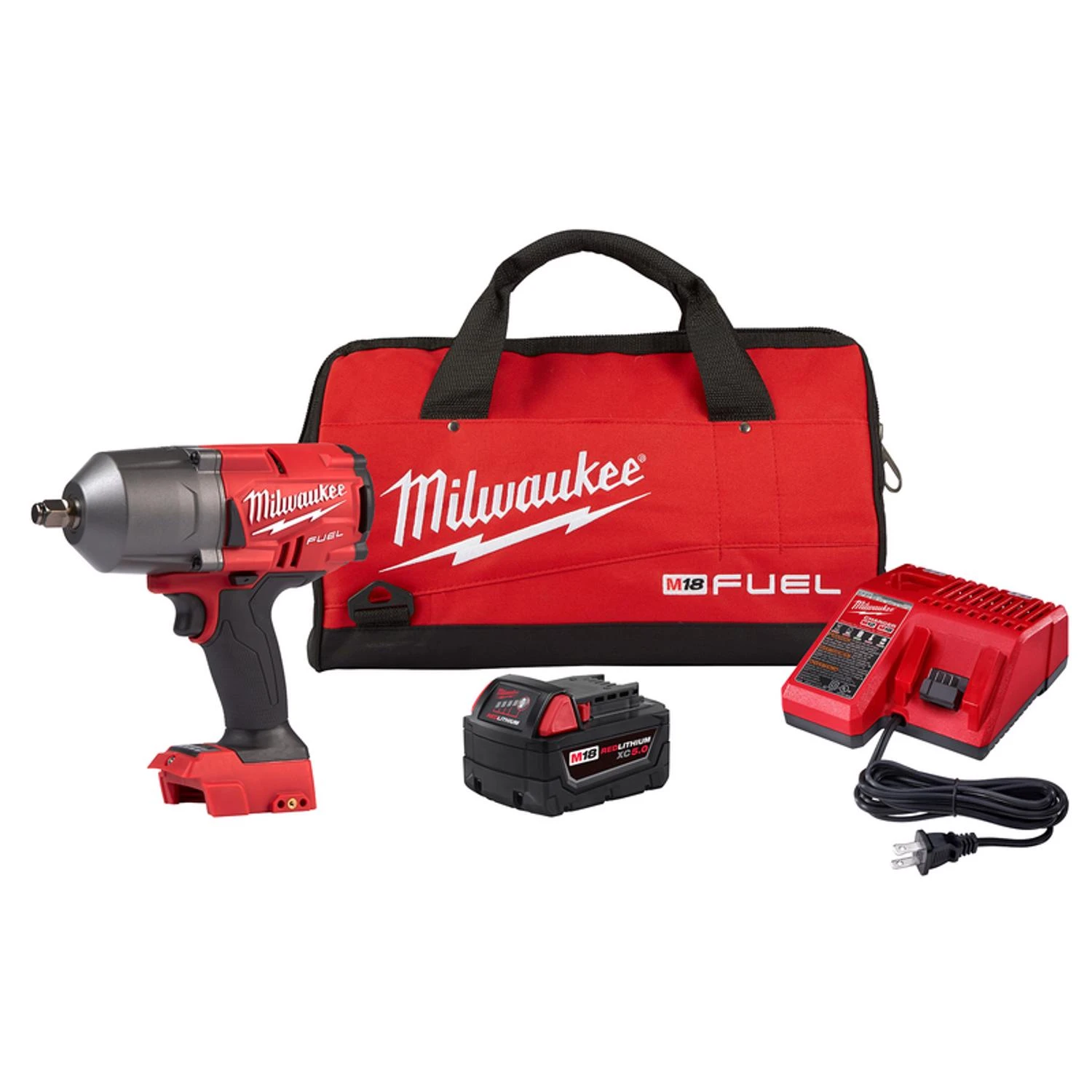 M18 Fuel Brushless 1/2 In. High Torque Cordless Impact Wrench Kit With Battery & Charger