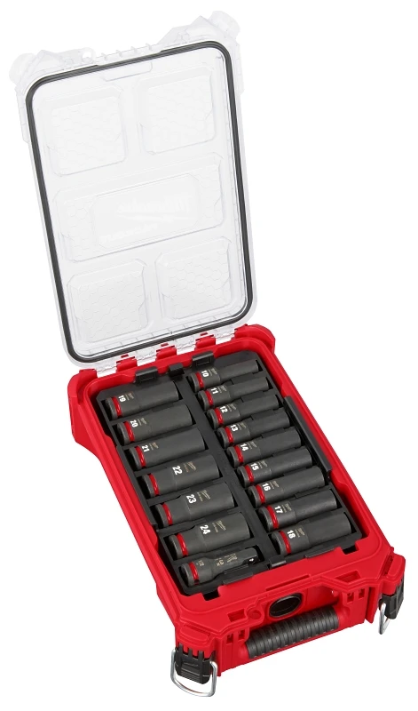Shockwave 1/2 In. Drive Metric 6-point Deep Impact Socket Set (16-piece) With Organizer