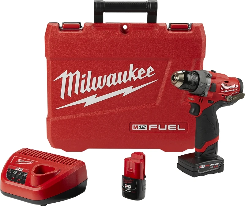 M12 Fuel 12 V 1/2 In. Brushless Cordless Hammer Drill Kit With Batteries & Charger
