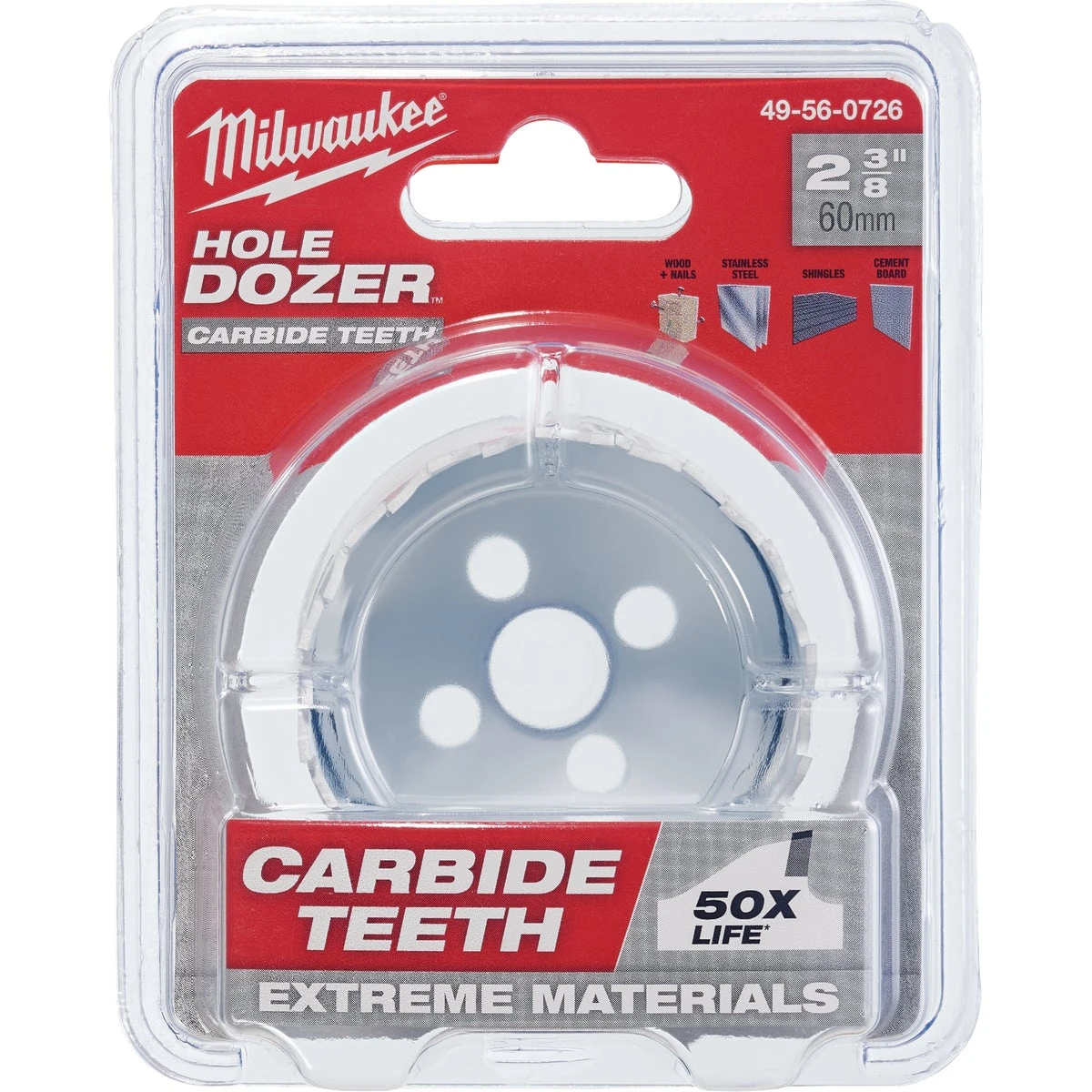 Hole Dozer 2-3/8 In. Carbide Teeth Hole Saw - Model 49-56-0726