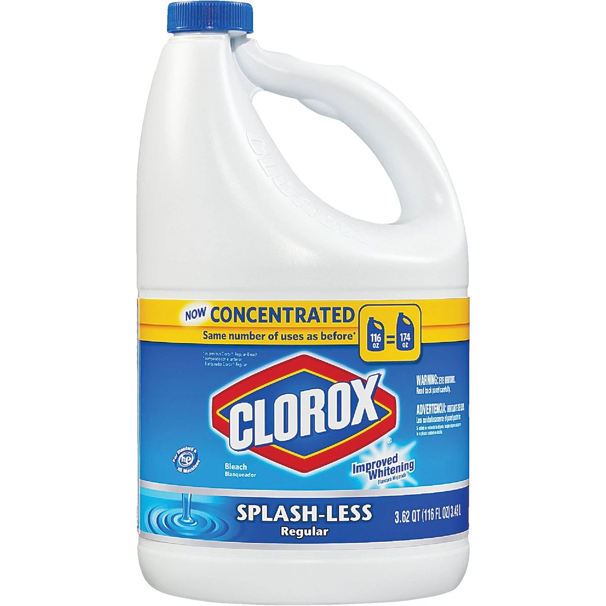 116 Oz. Concentrated Splash-less Regular Bleach Liquid