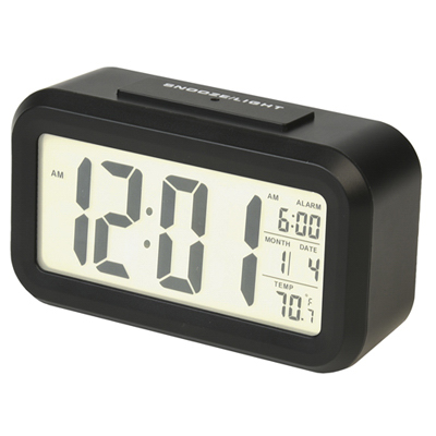 Rcd11a Digital Alarm Clock - Portable, Compact Design, Black