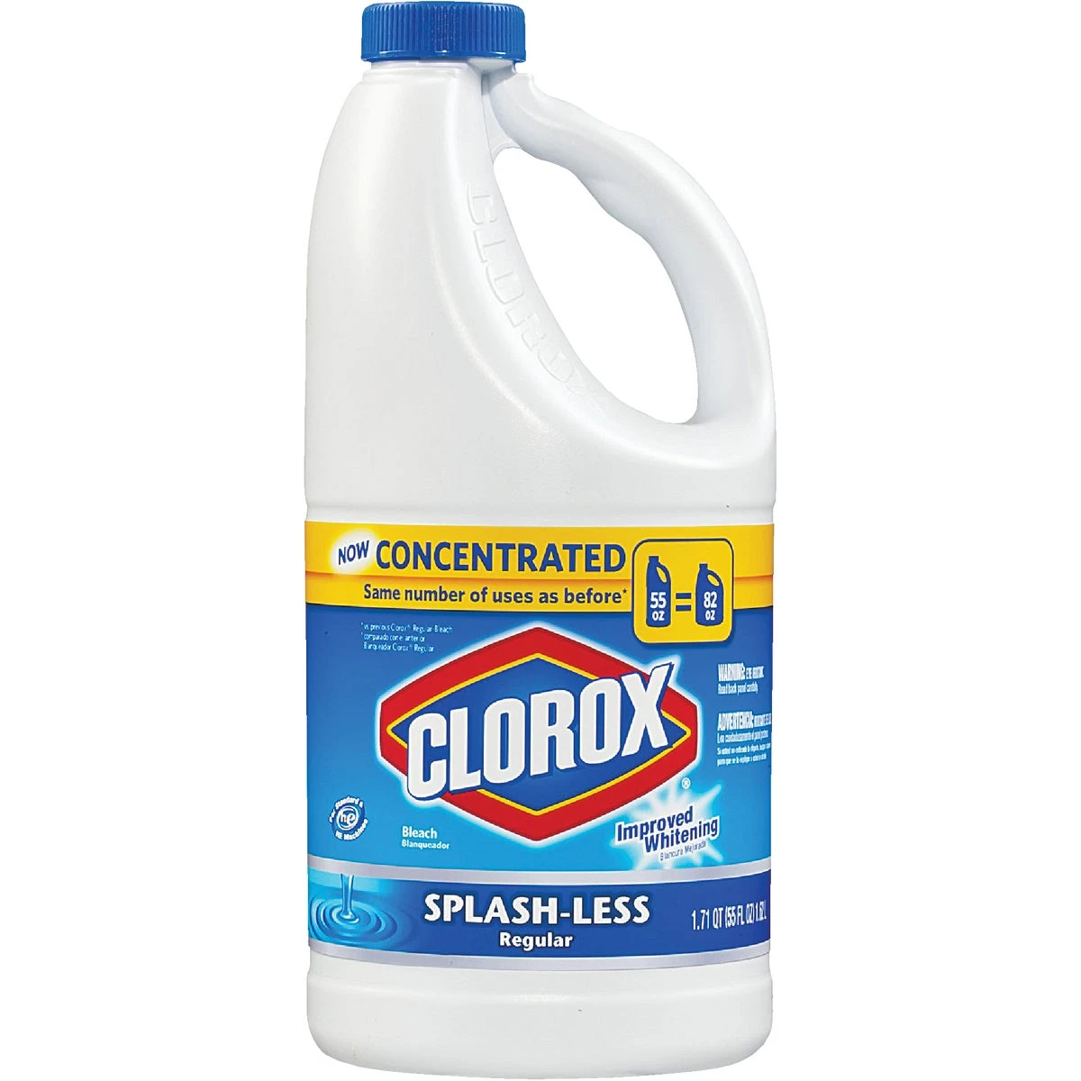 Splashless Concentrated Liquid Bleach, 55 Oz. - Stain Removal & Cleaning