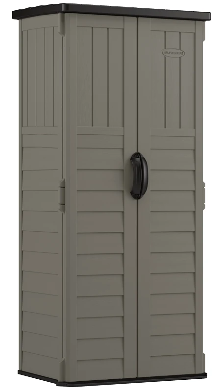 22 Cu. Ft. Gray Vertical Storage Shed With Customizable Interior