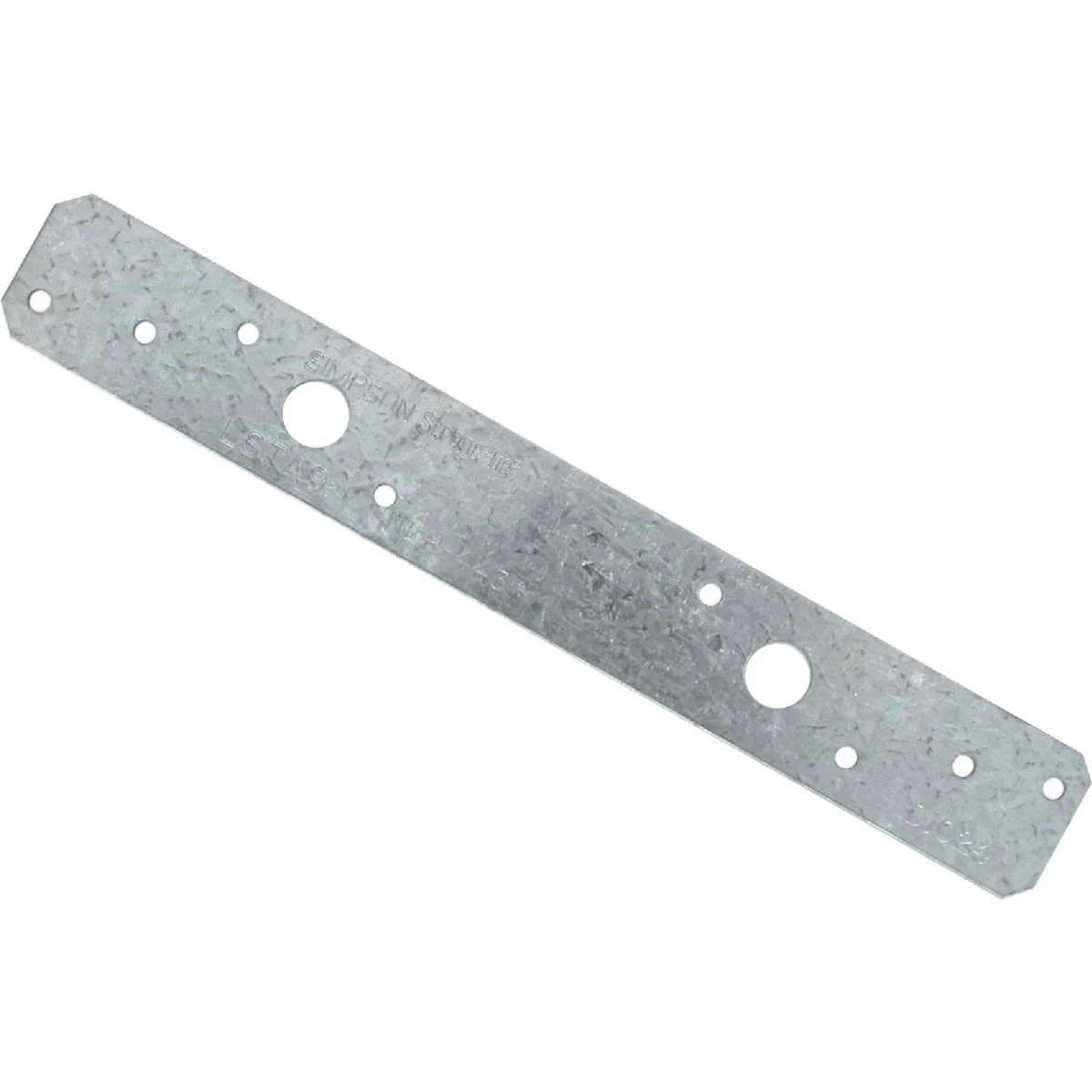 1-1/4 In. W X 9 In. L 20 Gauge Galvanized Steel Strap Tie