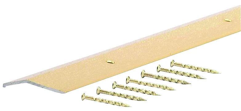 Carpet Trim in Satin Brass Finish, 1.375 Inches by 36 Inches Length
