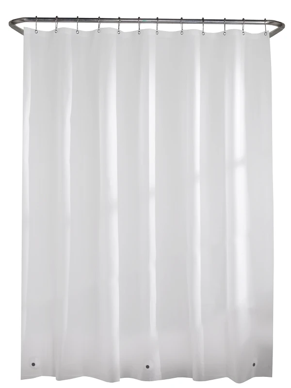 70 In. X 72 In. White Medium Weight Peva Shower Curtain Liner