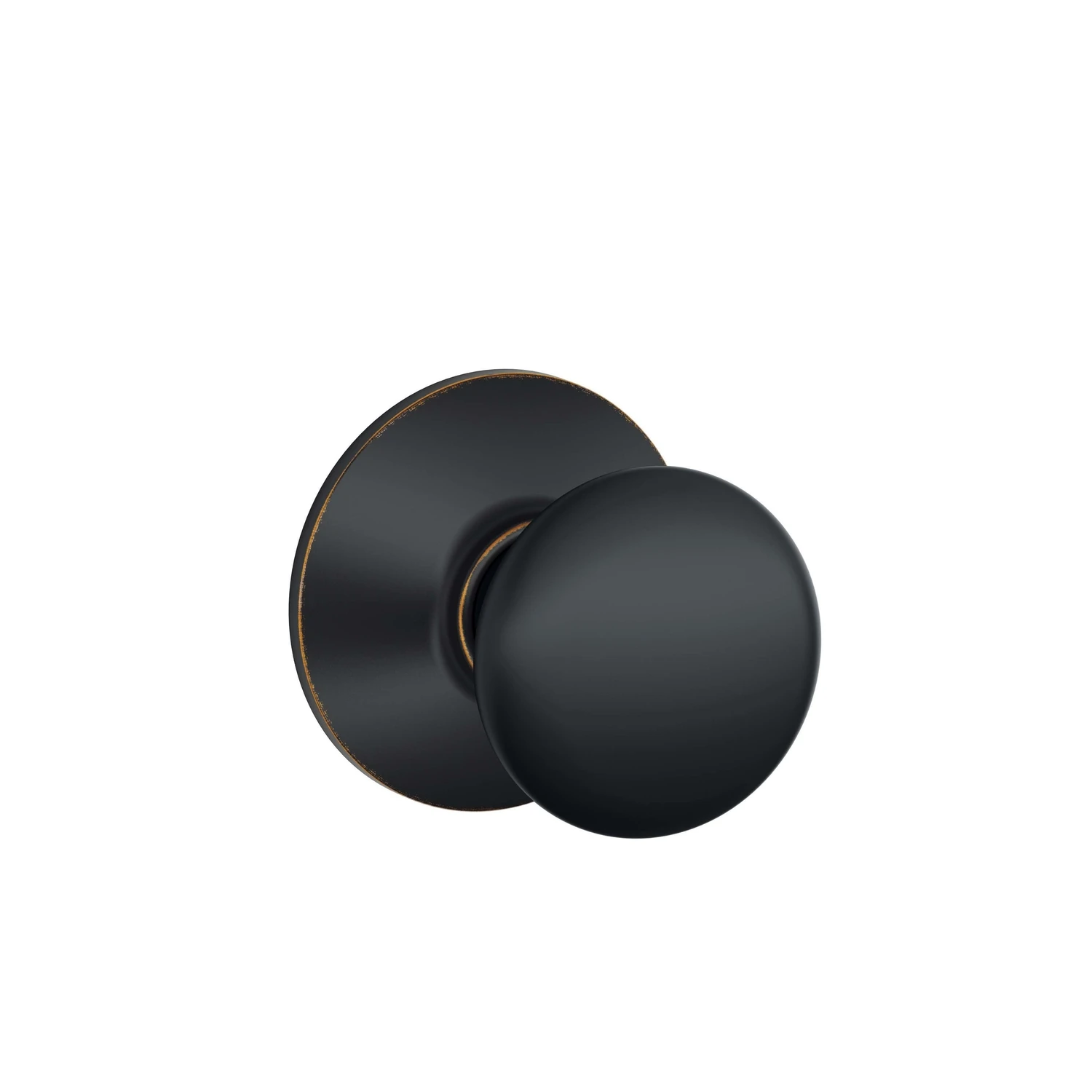 Passage Door Lockset Plymouth Knob Aged Bronze Finish