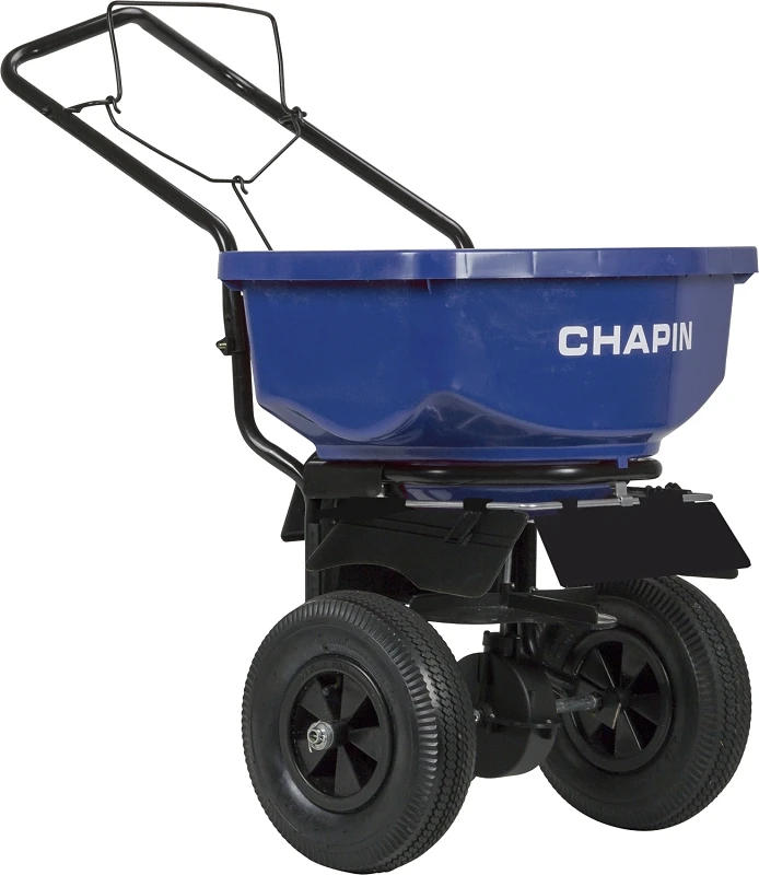 96 In. W Push Spreader For Salt And Ice Melt, 80 Lb Capacity, Model 8201a
