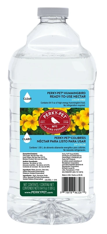 Perky-pet 64 Oz. Clear Ready-to-use Hummingbird Nectar - Sucrose Formula