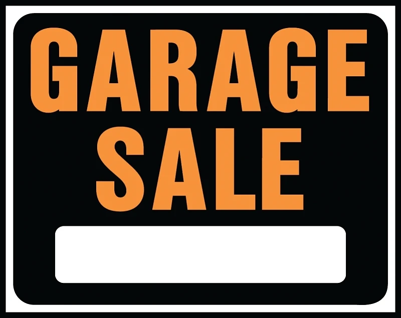 15x19 Heavy Gauge Plastic Garage Sale Sign, Fluorescent Orange