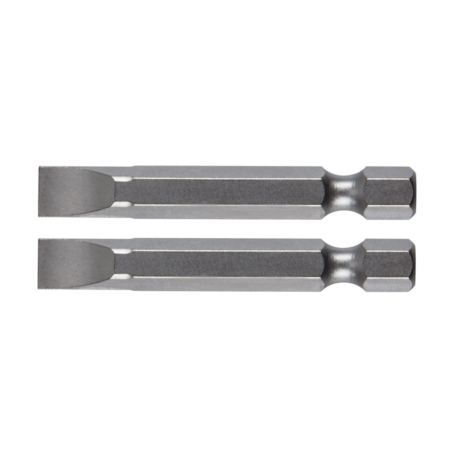 Power Drive Number 8 to 10 Slotted Screwdriver Bits, 2 Inch Length, 2 Piece Pack