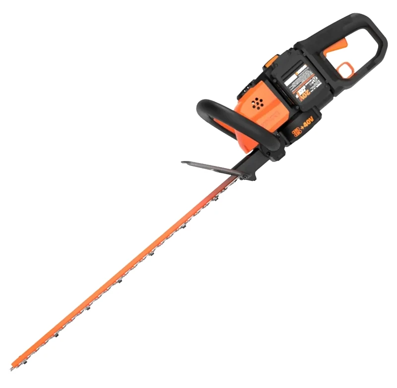 Wg284 40v Cordless Hedge Trimmer With 24 In Cutting Capacity And 2 Ah Lithium-ion Batteries