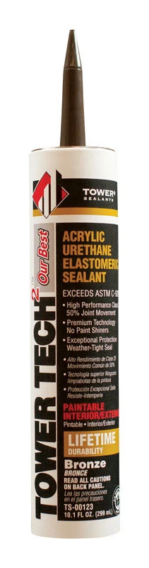 Ts-00123 Tower Tech 2 Bronze Acrylic Urethane Sealant 10.1 Oz - Pack Of 12