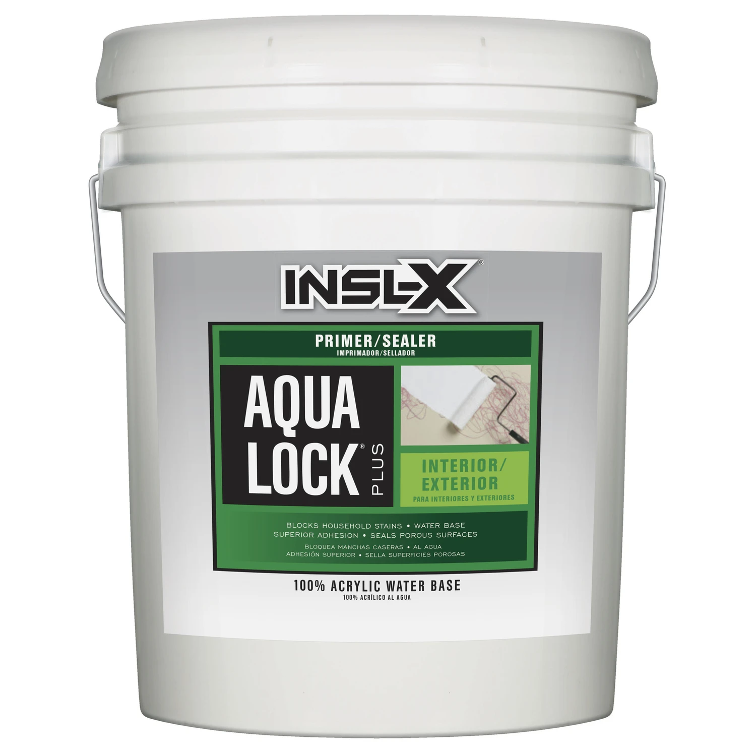 Aqua Lock Plus White Acrylic Primer And Sealer 5 Gallon Container