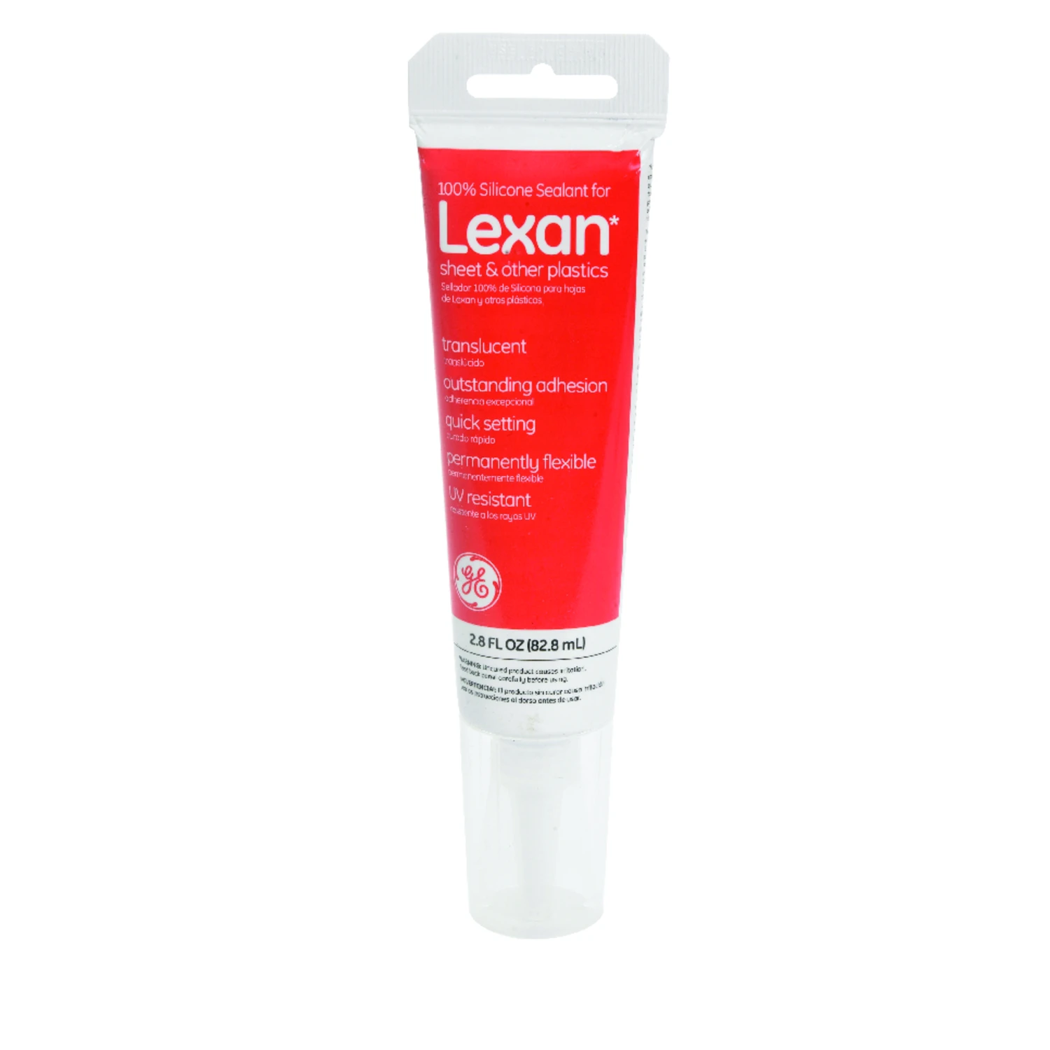 Ge Lexan Clear Silicone Sealant 2.8 Oz - Flexible, Uv Resistant, Waterproof