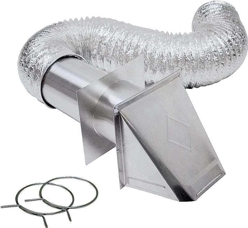 Industries 281 Dryer Vent Kit, 4 Pieces, 4 In X 8 Ft Aluminum With Clamps