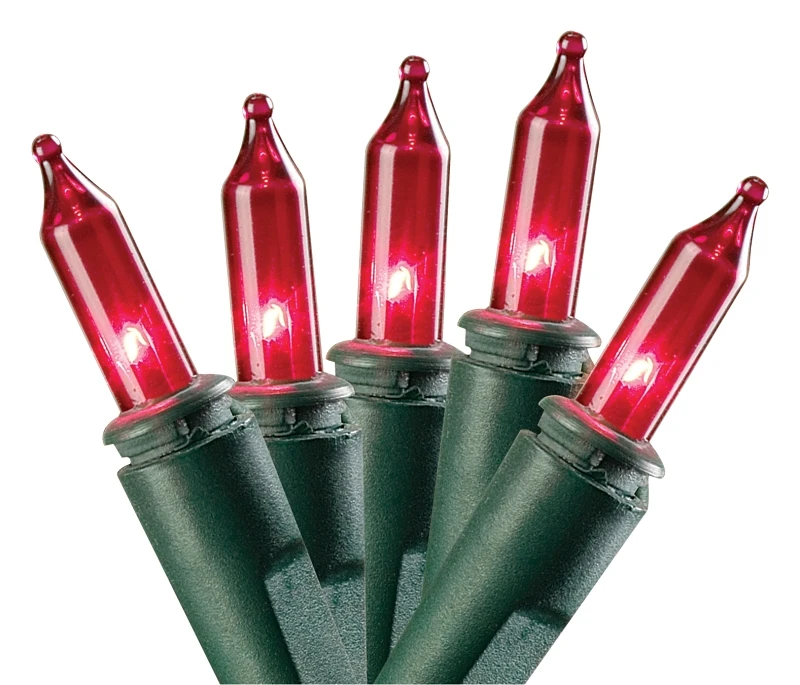 Holidaybasix 5468228 100 Mini Red Led Christmas Light Set, Pack Of 24, 120v