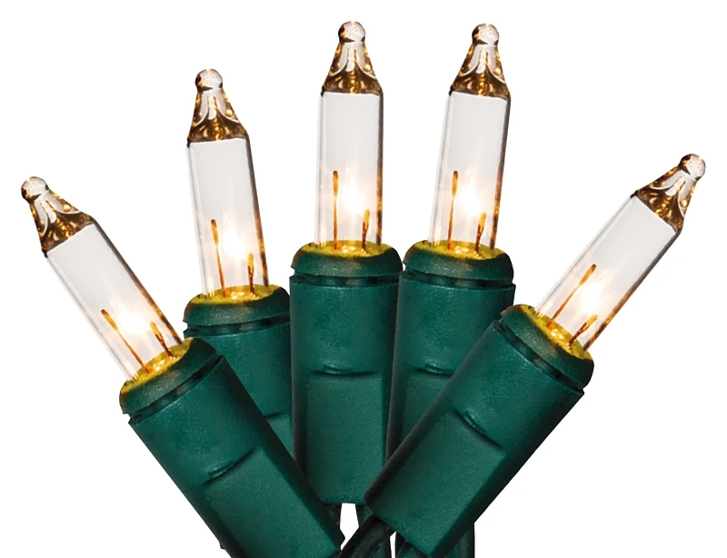 U10y026b 50 Mini Clear Light Set, 120v, 20.4w, 11.54ft, Pack Of 24