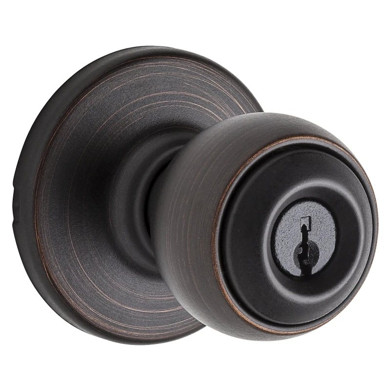 Polo Knob Entry Lock in Venetian Bronze Finish with Keyed Entry