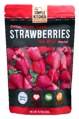 Freeze-dried Sliced Strawberries, 1.4 Ounce, 4 Servings, Model Sk02-006