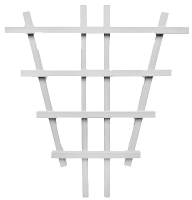 02020 24-inch White Composite Barrel Trellis
