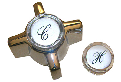 Sterling Star Flow Twin Faucet Handle in Chrome Finish