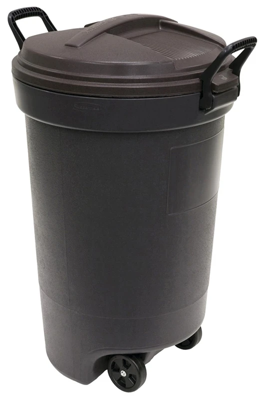 Kona Wheeled Trash Can,  Locking Lid, 32-Gal.