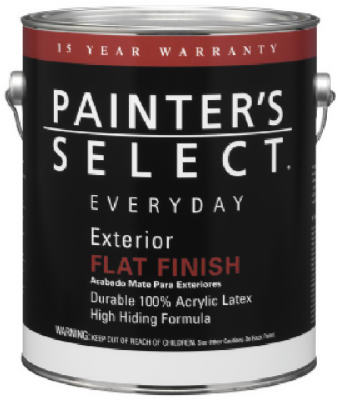 Everyday Exterior Flat Latex House Paint, Tint Base, 1-Gal.