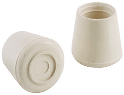 4-Pack 1-Inch White Rubber Leg Tips